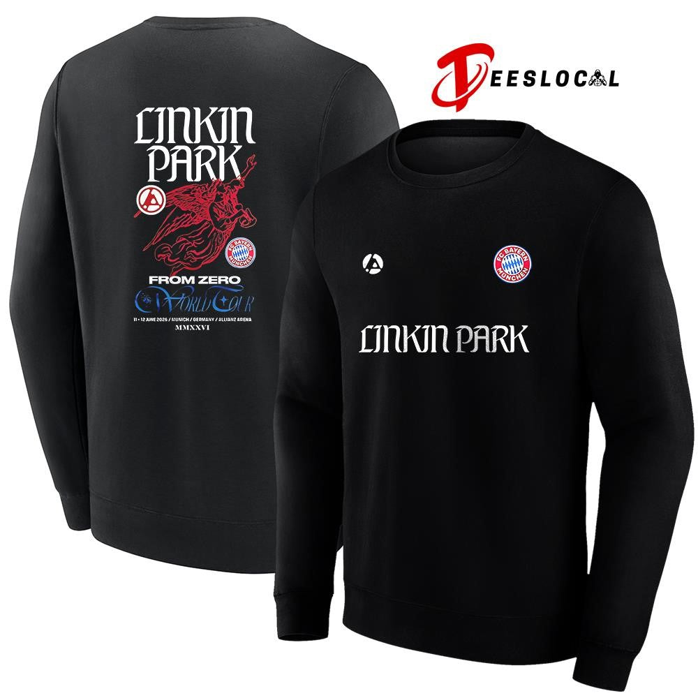 Linkin Park From Zero World tour x FC Bayern Munchech logo graphic shirt