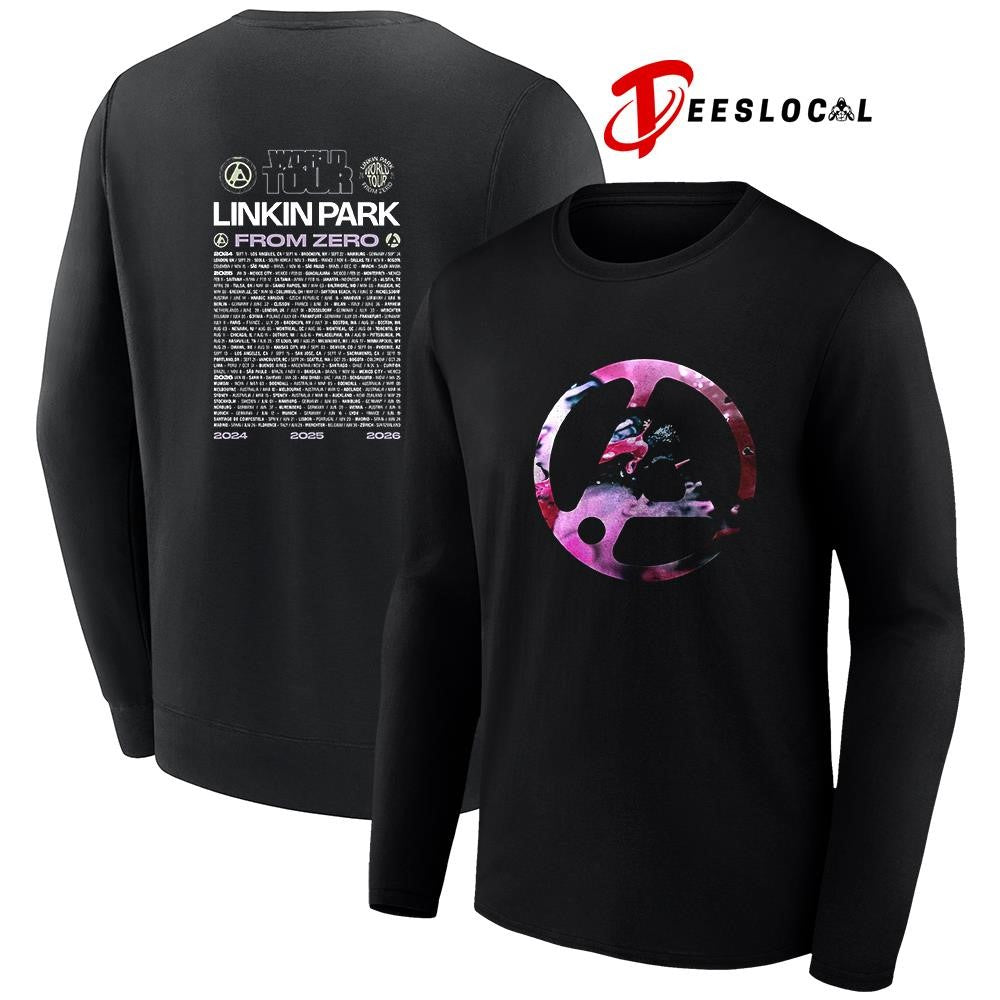 Linkin Park From Zero world tour Europe and UK logo with dates shirt