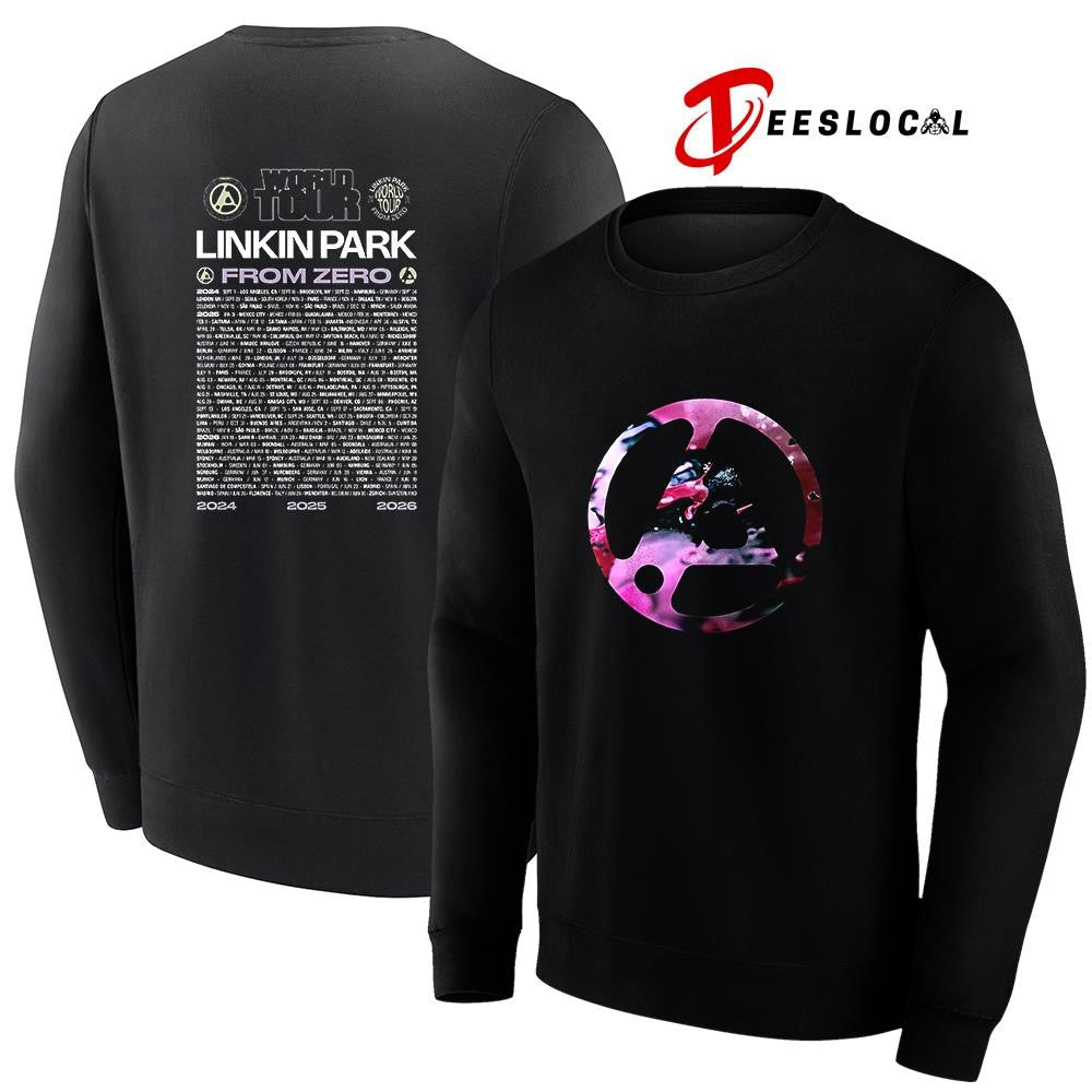 Linkin Park From Zero world tour Europe and UK logo with dates shirt