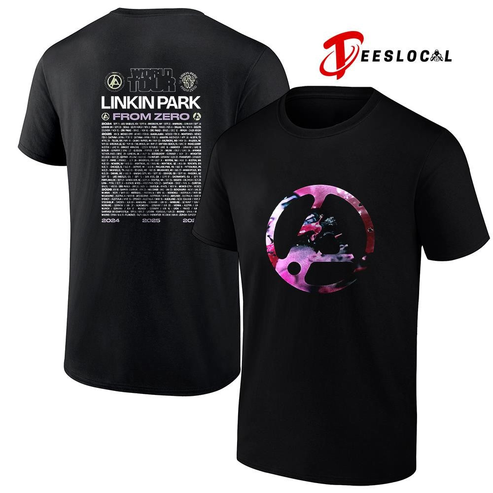 Linkin Park From Zero world tour Europe and UK logo with dates shirt
