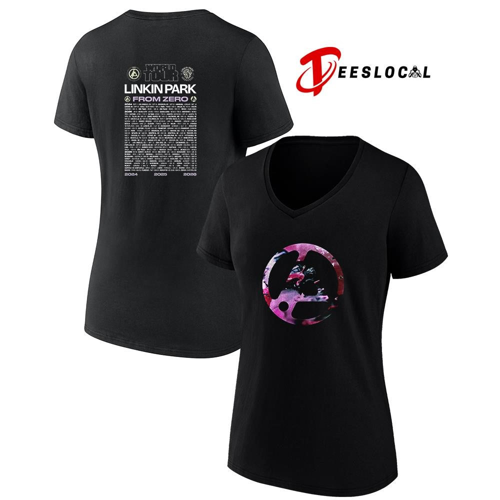 Linkin Park From Zero world tour Europe and UK logo with dates shirt