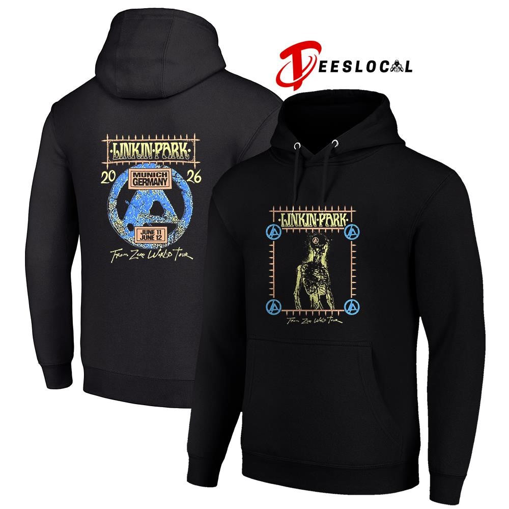 Linkin Park Munich Germany Allianz Arena From Zero tour skeleton shirt