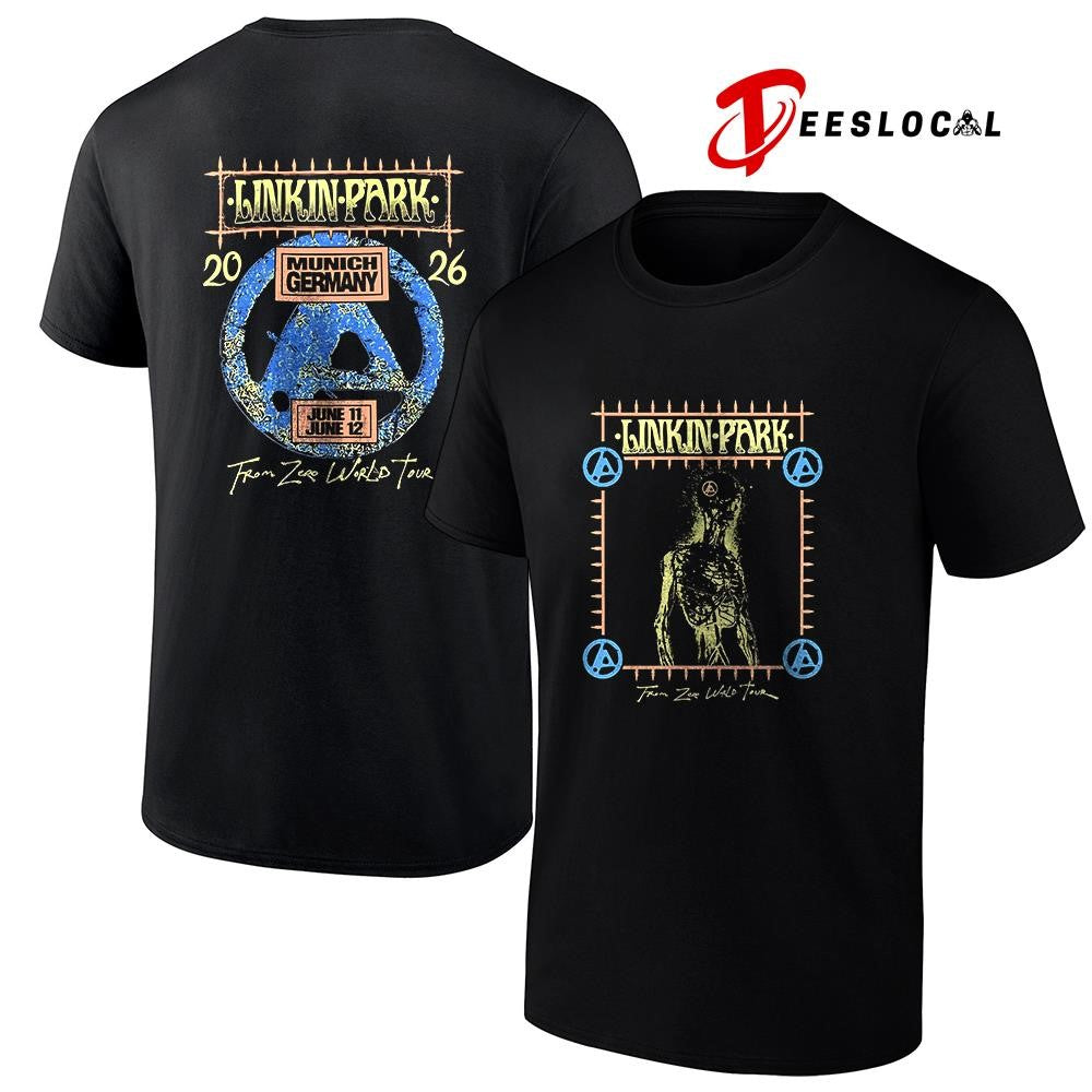 Linkin Park Munich Germany Allianz Arena From Zero tour skeleton shirt