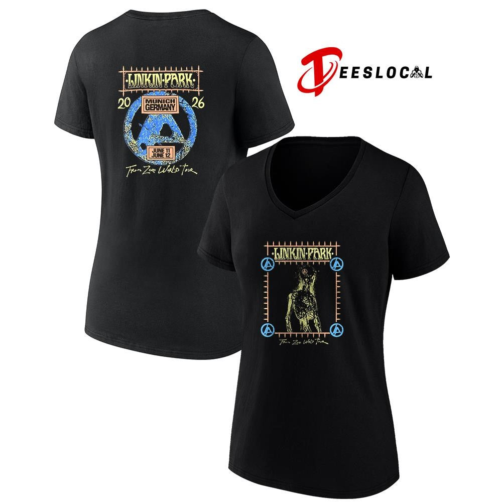 Linkin Park Munich Germany Allianz Arena From Zero tour skeleton shirt