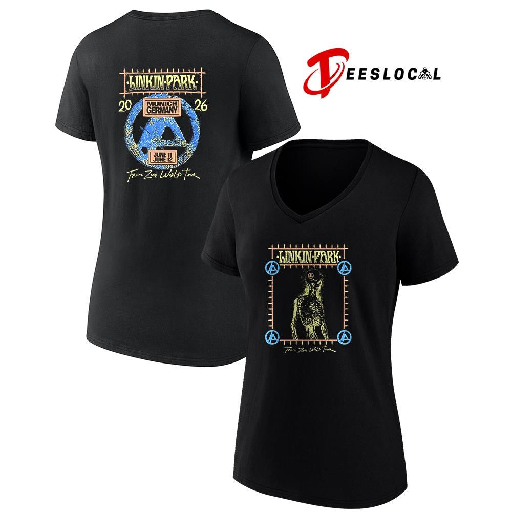 Linkin Park Munich Germany Allianz arena From Zero skeleton shirt