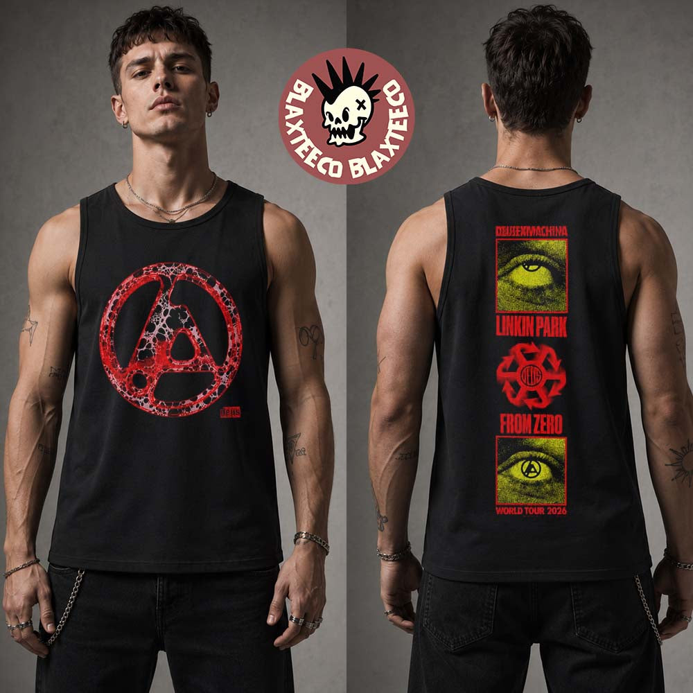 Linkin Park X Deus Ex Machina Download Festival 2026 Exclusive Merch Donington Park UK From 10 To 14 June 2026 FZ World Tour Red Logo Tank Top