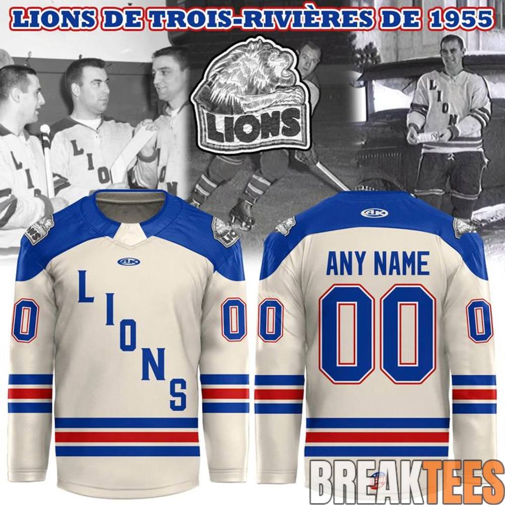 Lions de TroisRivires de 1955 Throwback Hockey Jersey