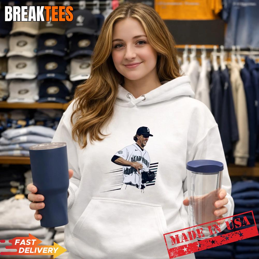 Logan Gilbert baseball pitcher catches ball in Seattle Mariners baseball T-Shirt