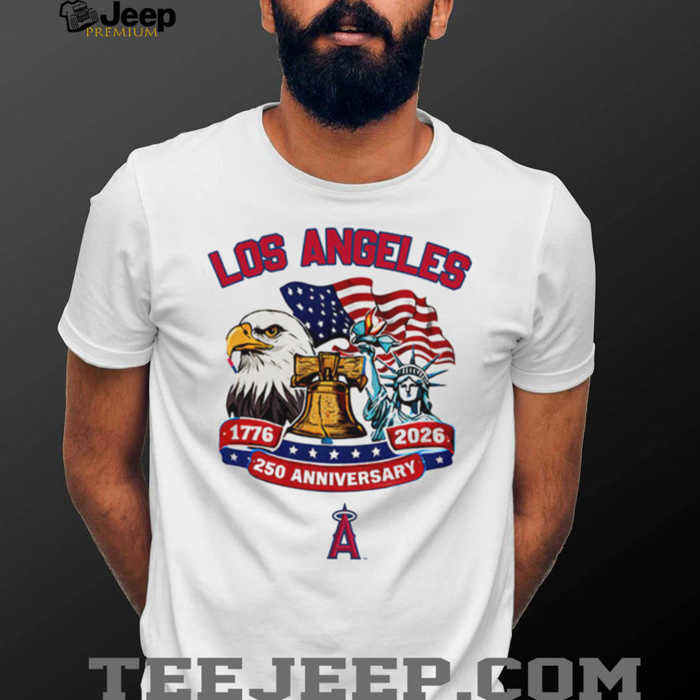 Los Angeles Angels 250th Anniversary 1776 2026 Patriotic Baseball Jersey T Shirt