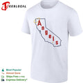 Los Angeles Angels California state silhouette Angels script logo shirt