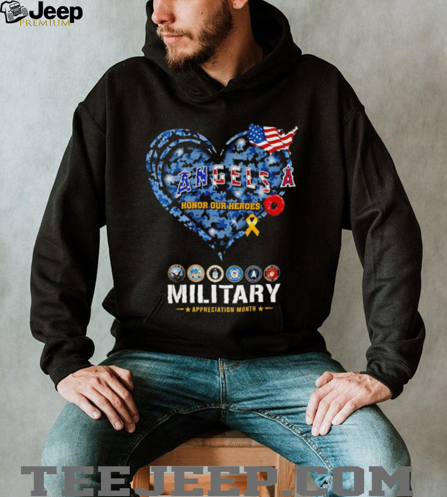 Los Angeles Angels Military Appreciation Month Honor Our Heroes T Shirt