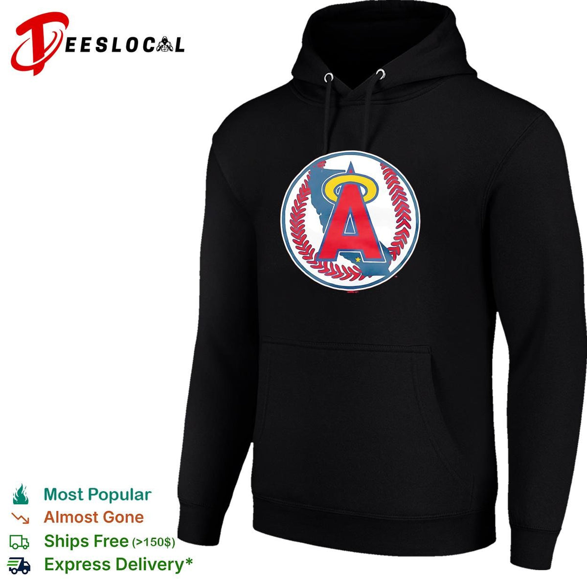 Los Angeles Angels classic halo A circle baseball logo shirt