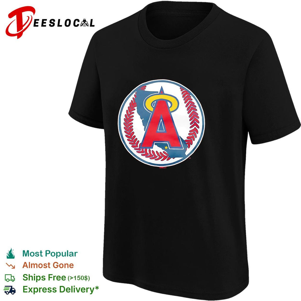 Los Angeles Angels classic halo A circle baseball logo shirt