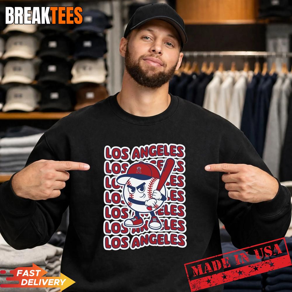 Los Angeles Baseball Retro Mascot Tee