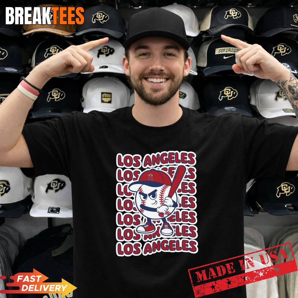 Los Angeles Baseball Retro Mascot Tee