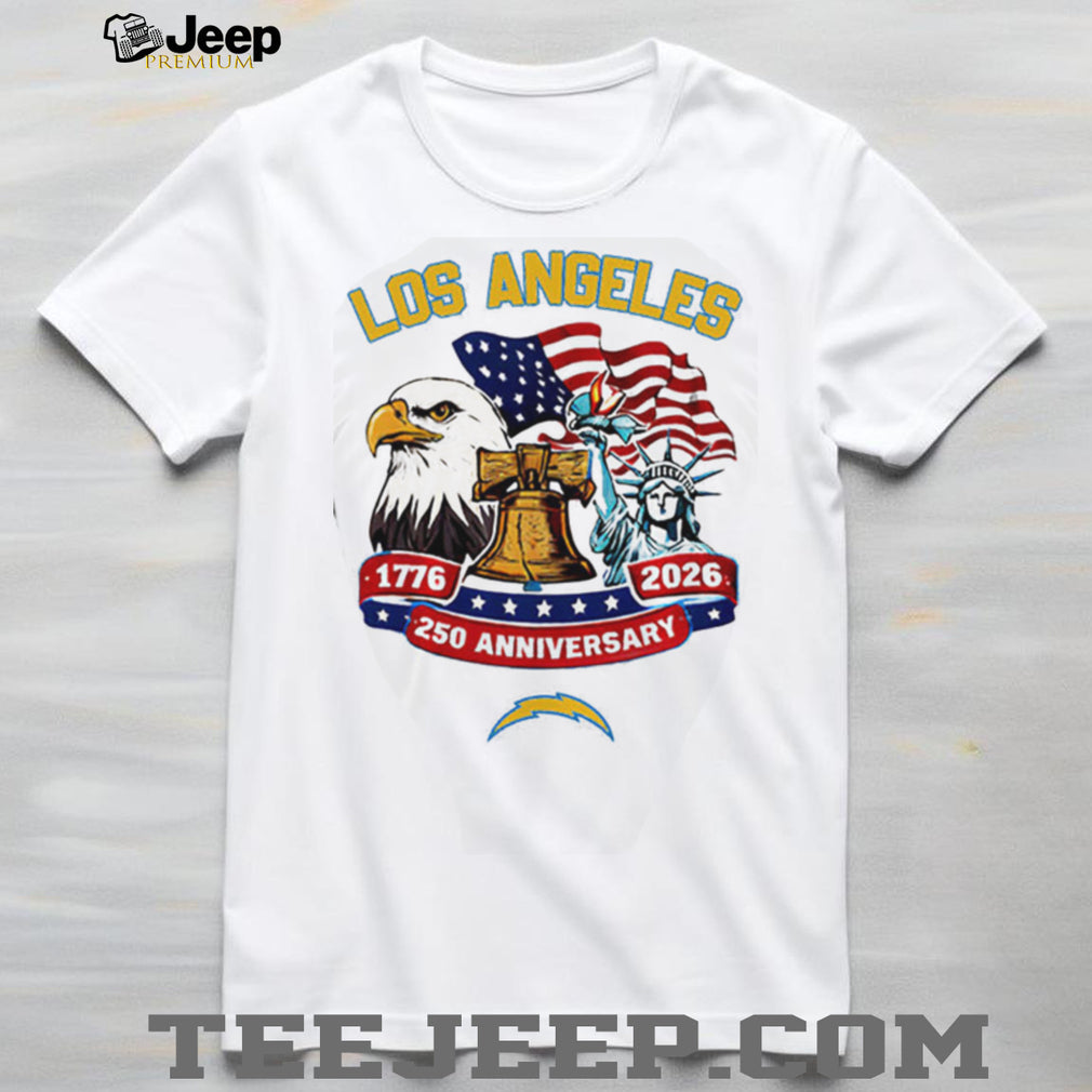 Los Angeles Chargers 250th Anniversary 1776 2026 USA Eagle Custom Jersey T Shirt