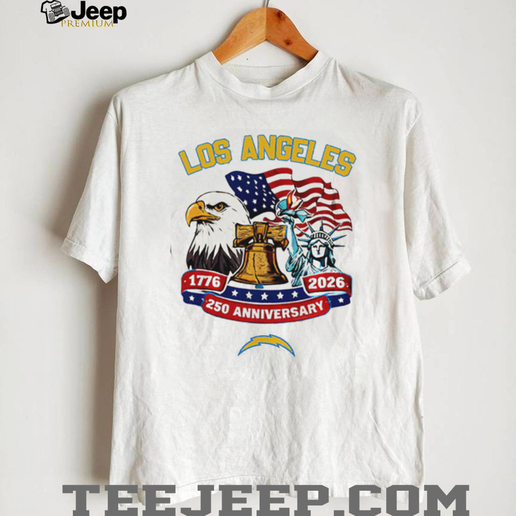 Los Angeles Chargers 250th Anniversary 1776 2026 USA Eagle Custom Jersey T Shirt