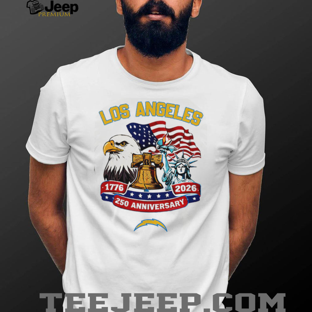 Los Angeles Chargers 250th Anniversary 1776 2026 USA Eagle Custom Jersey T Shirt