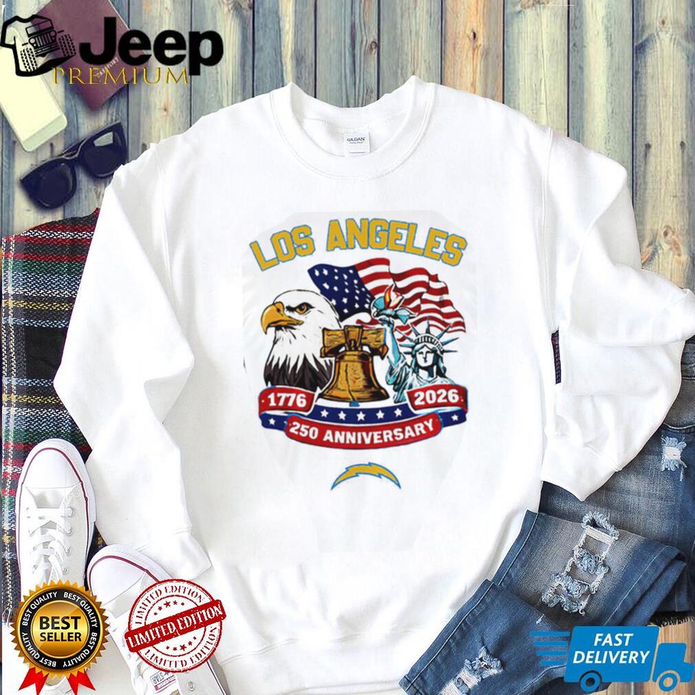 Los Angeles Chargers 250th Anniversary 1776 2026 USA Eagle Custom Jersey T Shirt