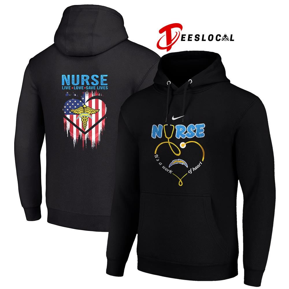 Los Angeles Chargers x Army nurse it’s a work of heart shirt