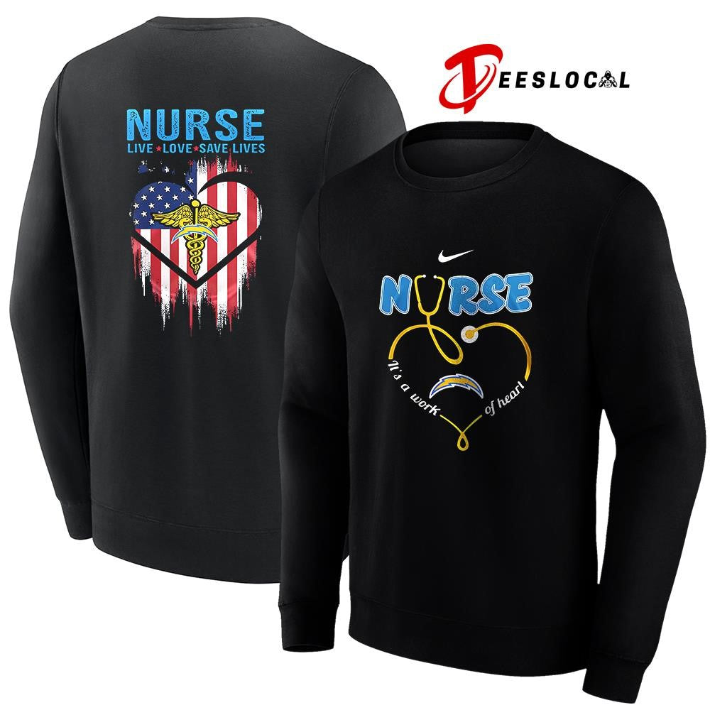 Los Angeles Chargers x Army nurse it’s a work of heart shirt