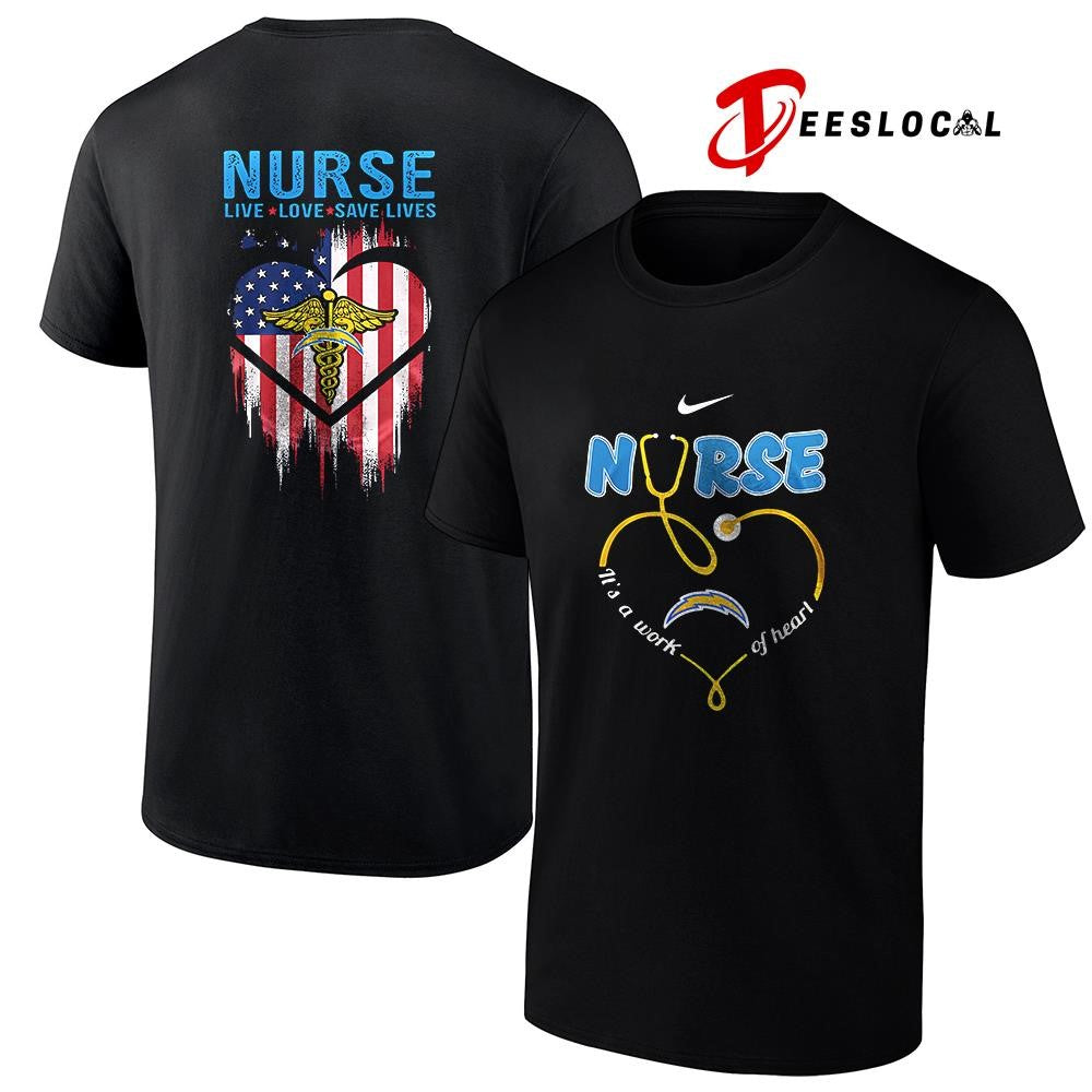 Los Angeles Chargers x Army nurse it’s a work of heart shirt