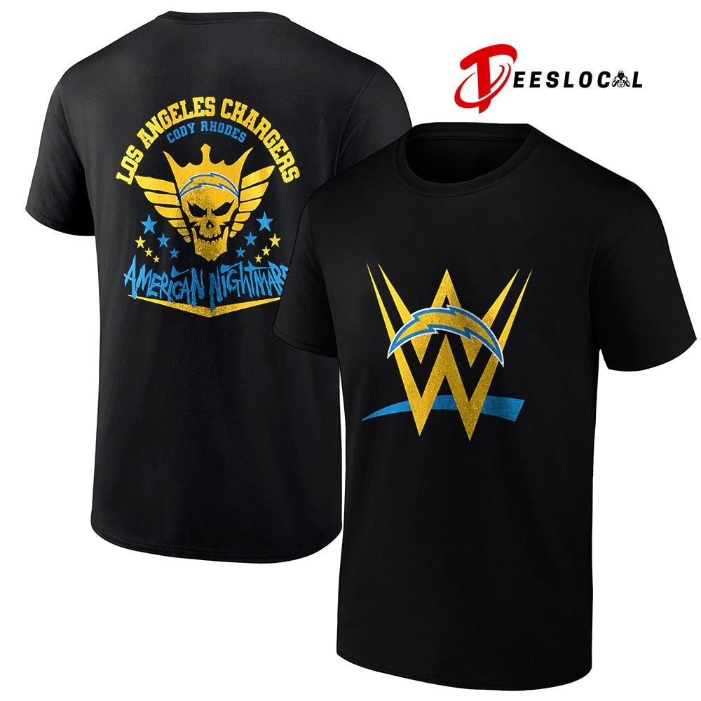 Los Angeles Chargers x Cody Rhones American nightmare logo shirt