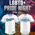 Los Angeles Dodgers 2026 LGBTQ+ Pride Night Baseball Jersey