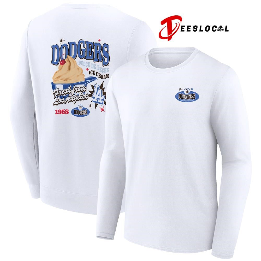 Los Angeles Dodgers ’47 ice cream Parlor foundation dulce de leche 2 sided graphic shirt