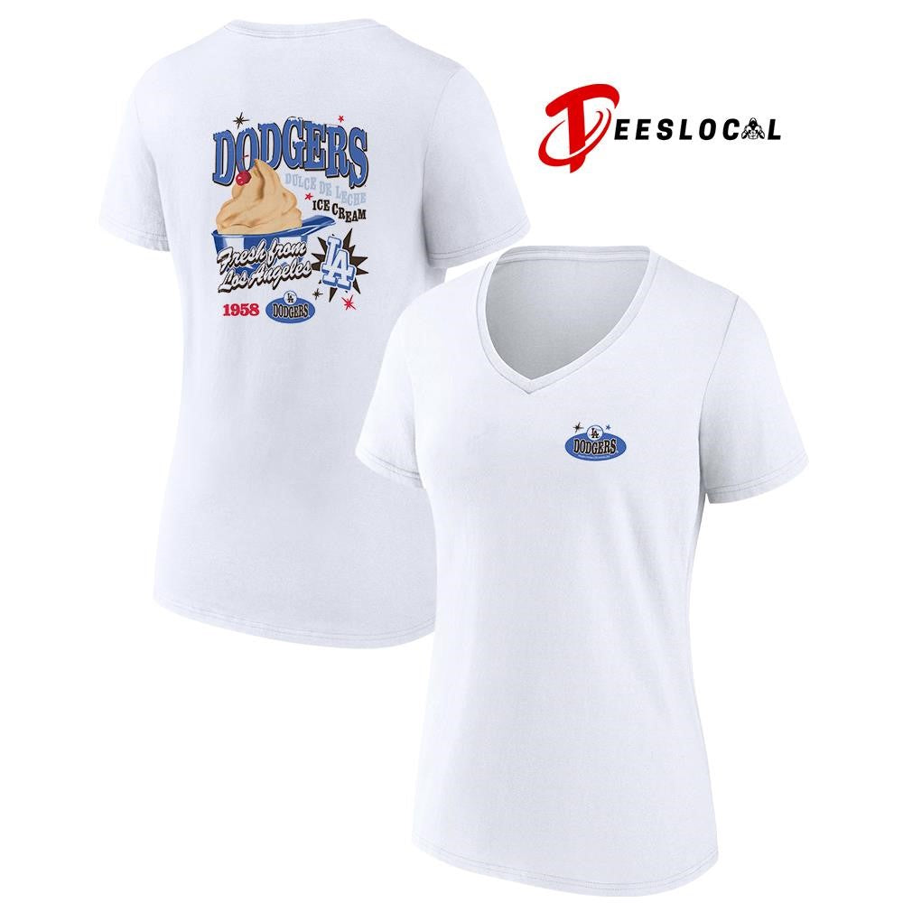 Los Angeles Dodgers ’47 ice cream Parlor foundation dulce de leche 2 sided graphic shirt