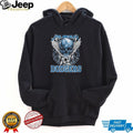 Los Angeles Dodgers Blue Skull With White Wings And Silver Chains T Shirt