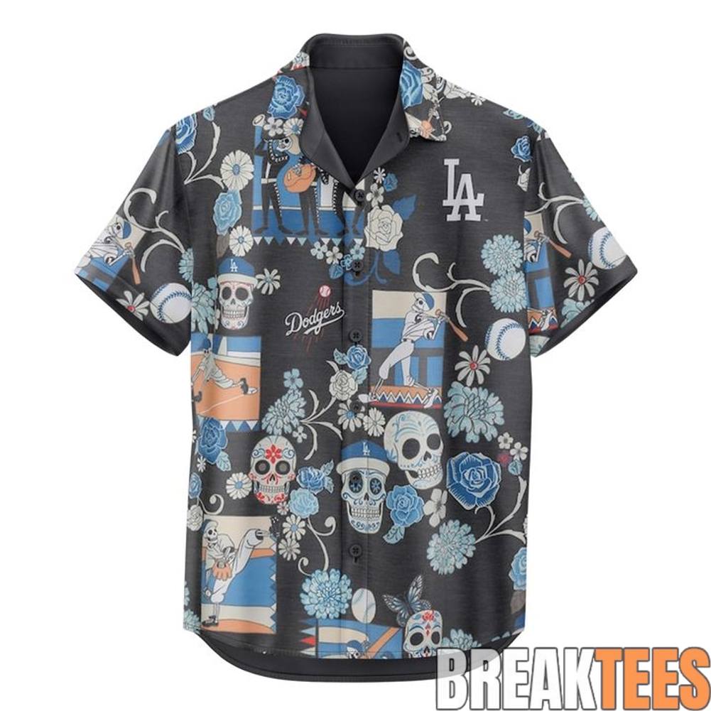 Los Angeles Dodgers Da De Los Muertos 2026 Hawaiian Shirt