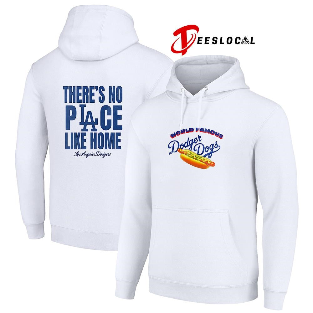 Los Angeles Dodgers Dogs world famous there’s no place like home hot dog shirt