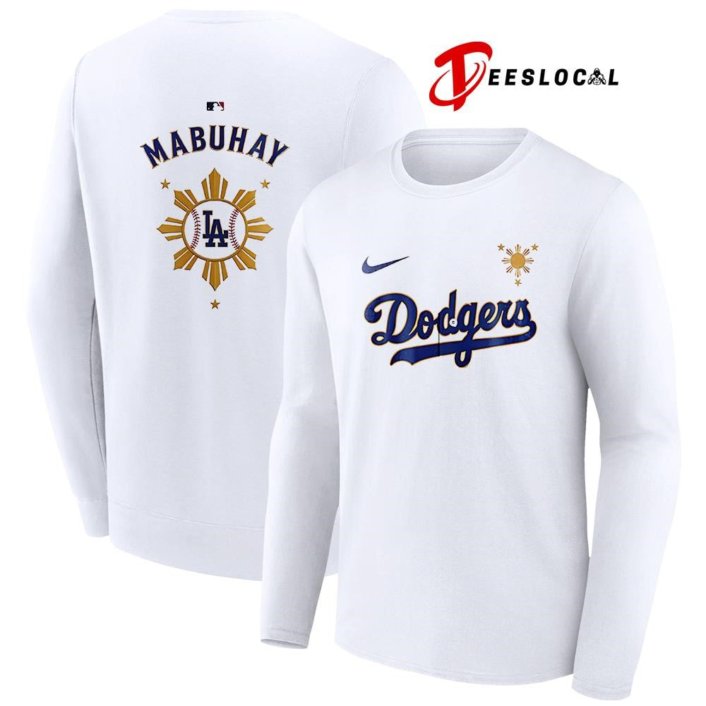 Los Angeles Dodgers Filipino heritage night Mabuhay logo shirt