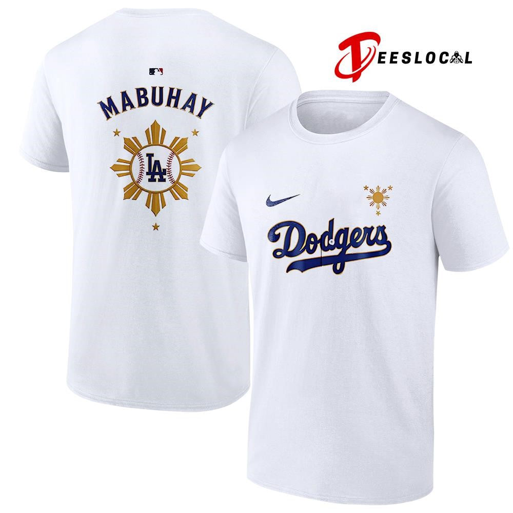Los Angeles Dodgers Filipino heritage night Mabuhay logo shirt