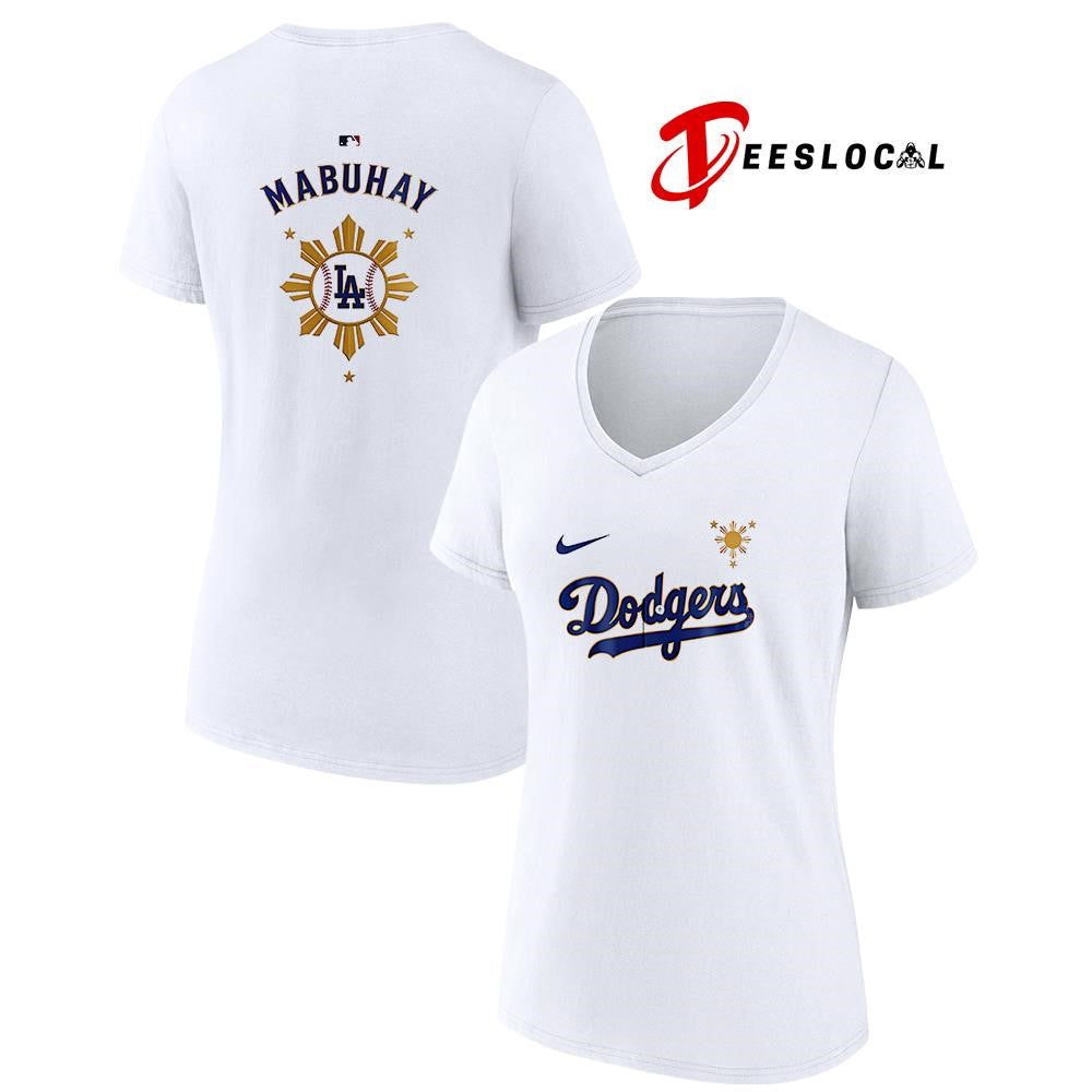 Los Angeles Dodgers Filipino heritage night Mabuhay logo shirt