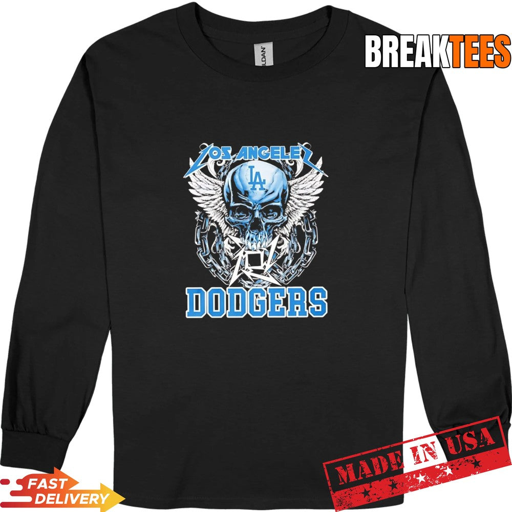 Los Angeles Dodgers Skull MLB T-Shirt