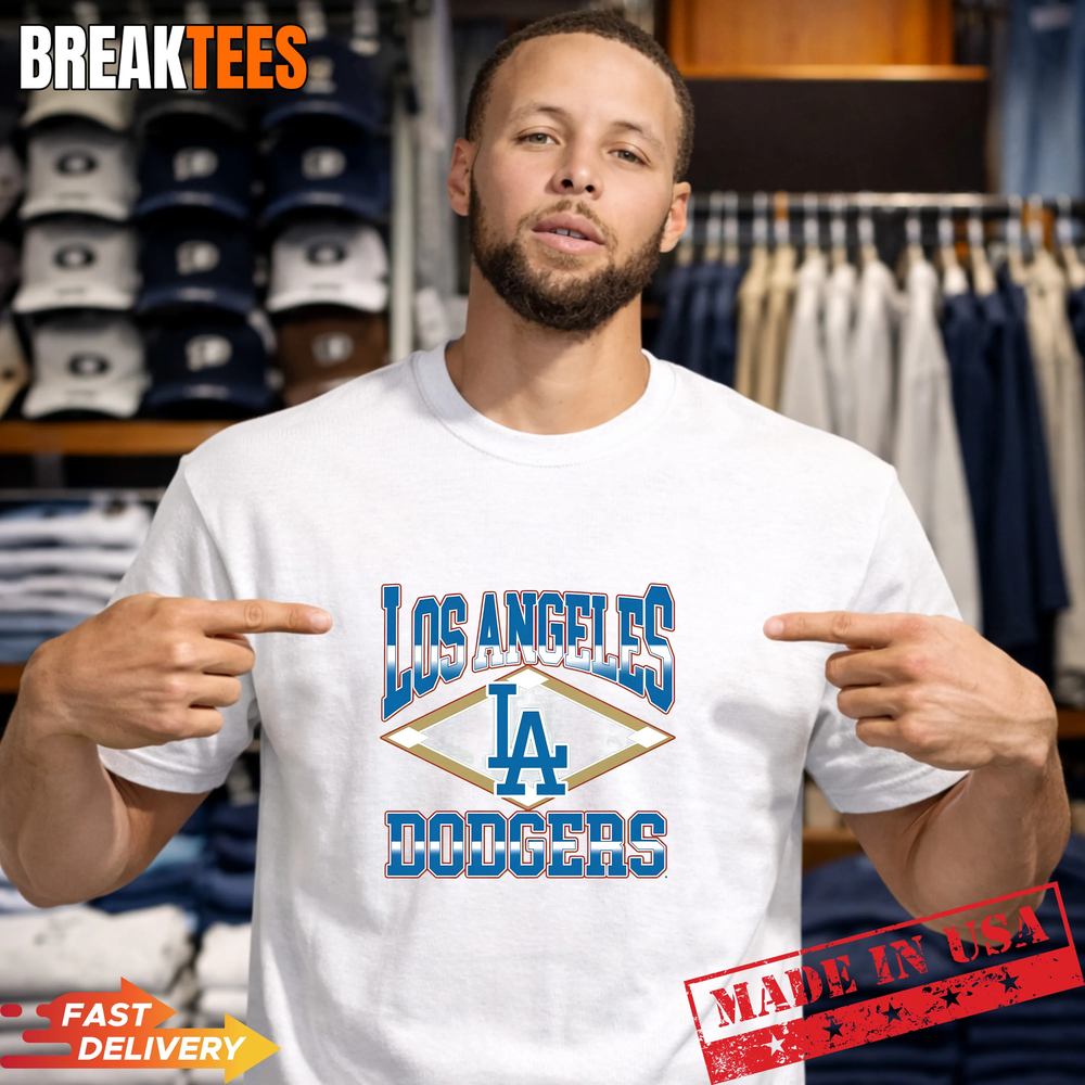 Los Angeles Dodgers baseball field diamond t-shirt