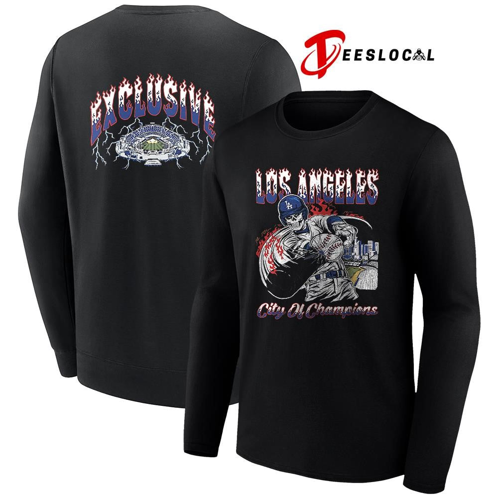 Los Angeles Dodgers city of champions exclusive skeleton stadium shirt