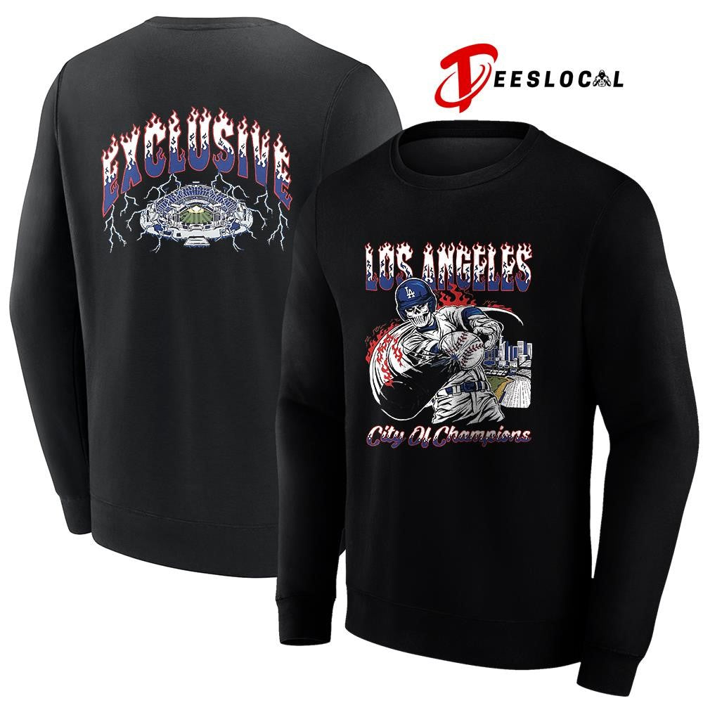 Los Angeles Dodgers city of champions exclusive skeleton stadium shirt