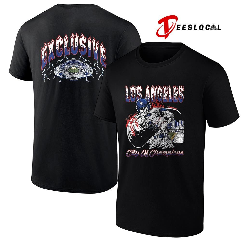 Los Angeles Dodgers city of champions exclusive skeleton stadium shirt