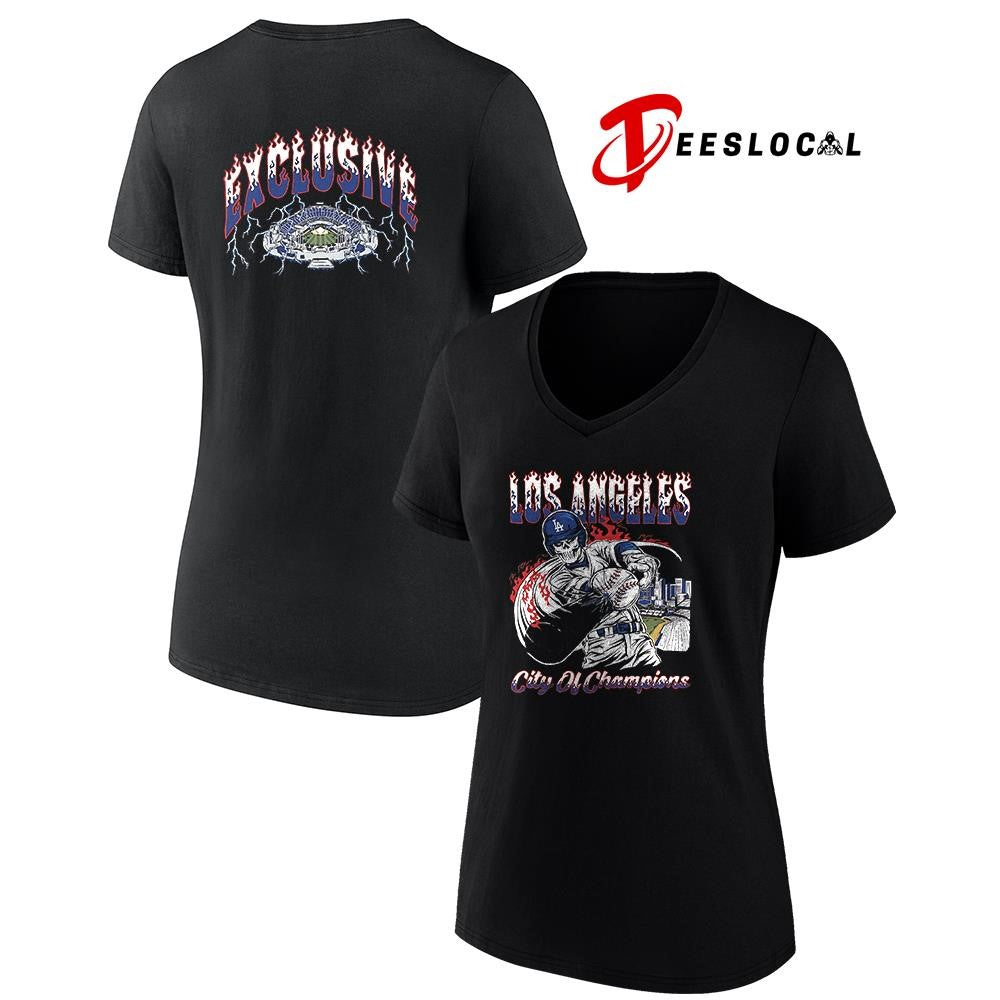 Los Angeles Dodgers city of champions exclusive skeleton stadium shirt