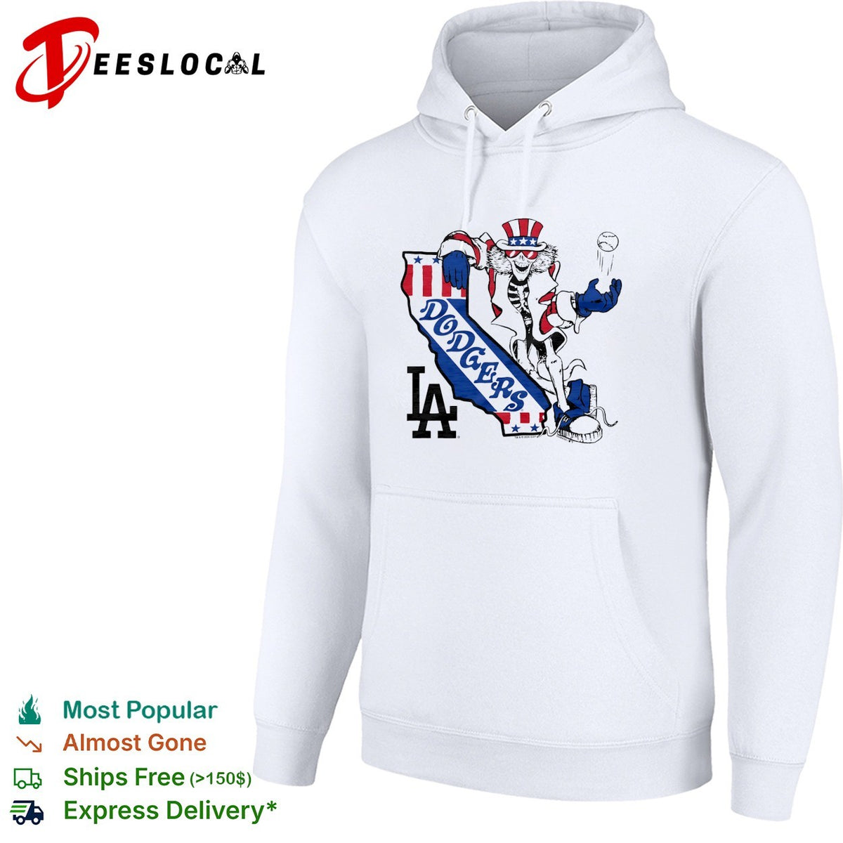 Los Angeles Dodgers x Grateful Dead Uncle Sam graphic shirt