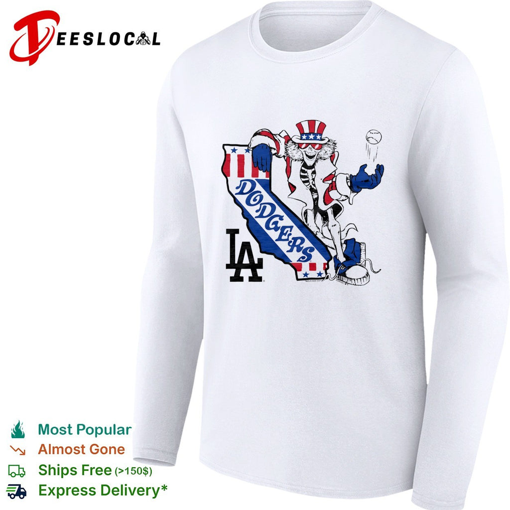 Los Angeles Dodgers x Grateful Dead Uncle Sam graphic shirt