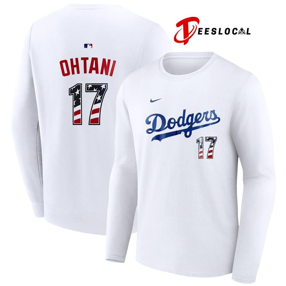 Los Angeles Dodgers x Shohei Ohtani USA 250 Fourth of July name and number shirt