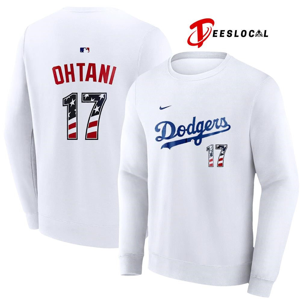 Los Angeles Dodgers x Shohei Ohtani USA 250 Fourth of July name and number shirt