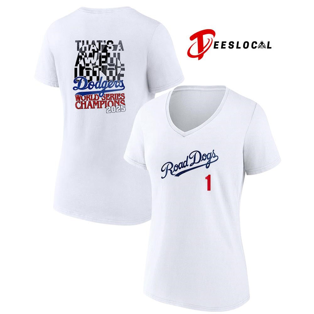 Los Angeles Dodgers x The Jonas Brothers road dogs signatures shirt