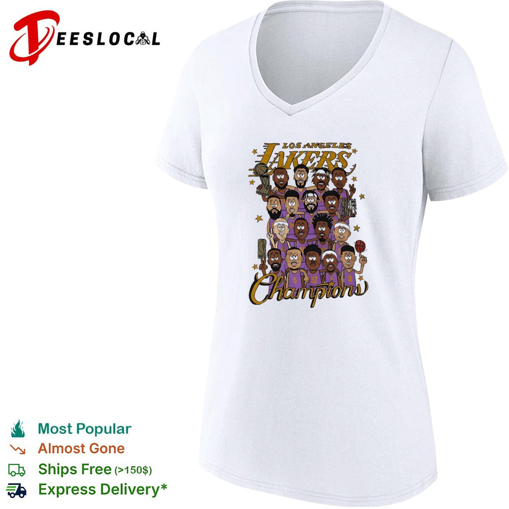 Los Angeles Lakers 2020 NBA Finals Champions Cartoon shirt