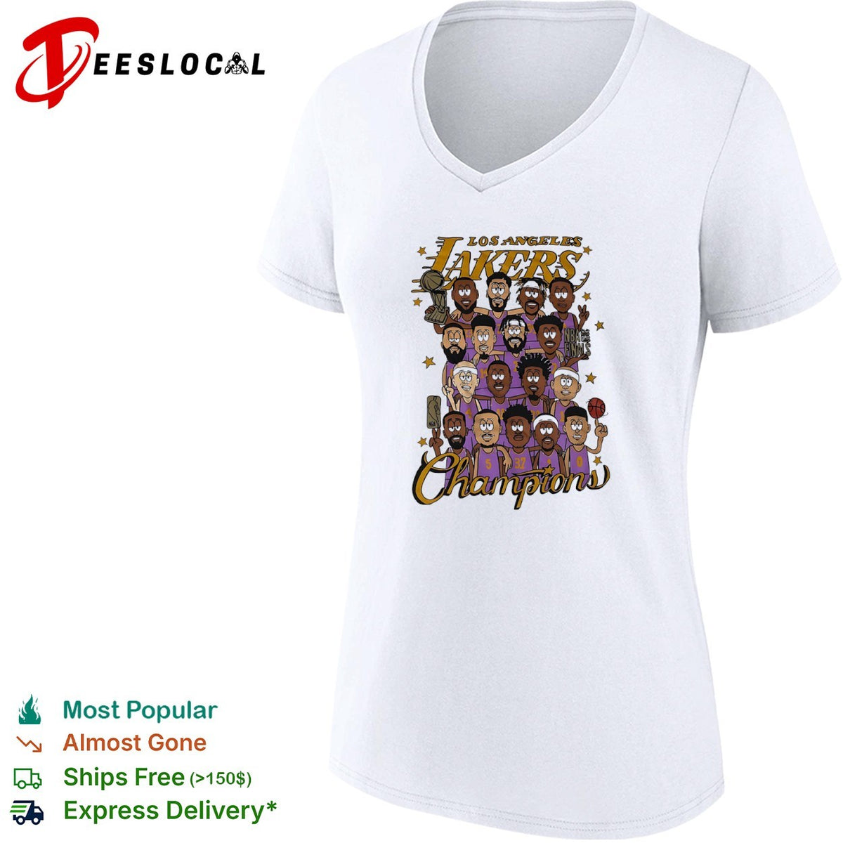 Los Angeles Lakers 2020 NBA Finals Champions Cartoon shirt