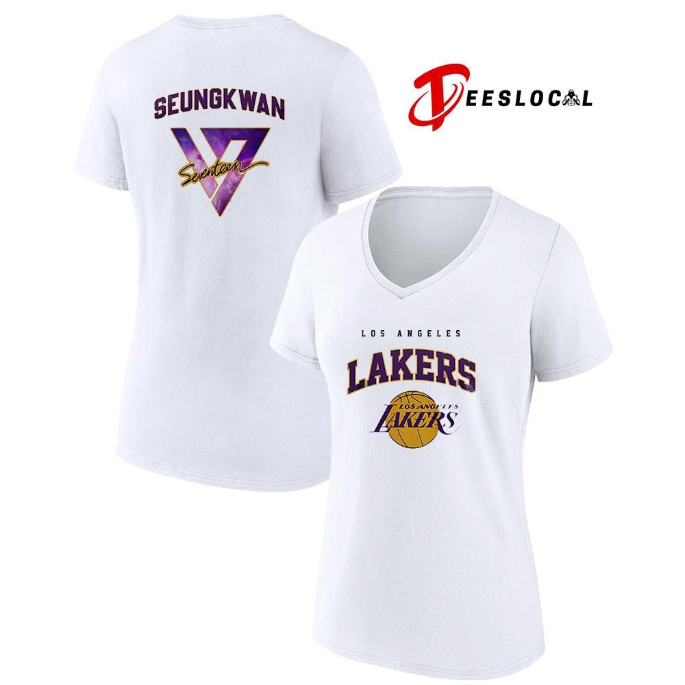 Los Angeles Lakers x Seventeen world tour Seungkwan shirt